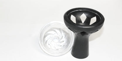 Silicone Glass Hybrid Hookah Bowl